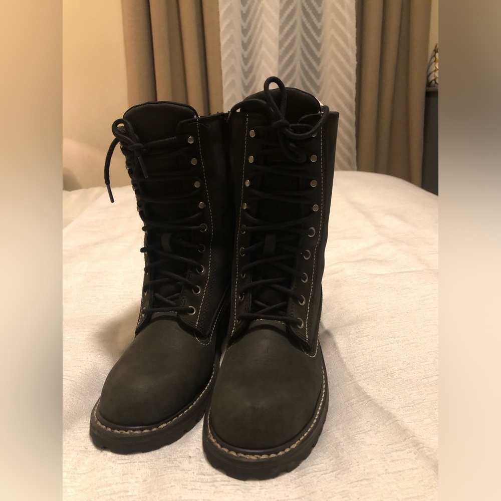 NEW Harley Davidson Bentler 8’ Full Grain Leather Women's Mid Calf Biker Boots - Picture 4 of 15